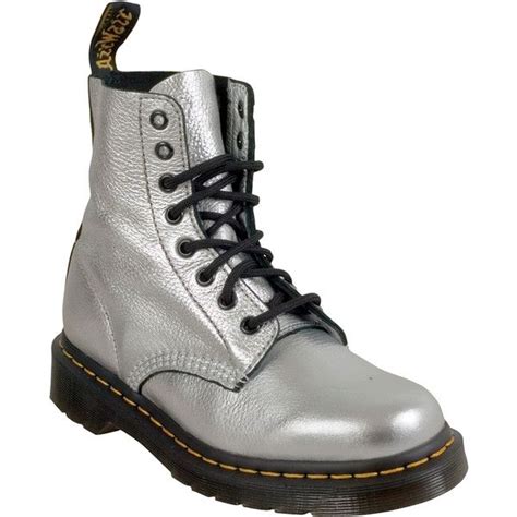 Dr Martens Pascal Metallic Silver Women S Combat Boot Liked On