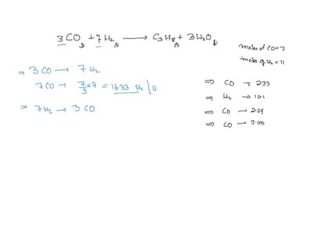 Solved Cog And H2g React To Produce C3h8g According To The