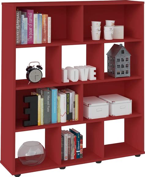 Estante Organizadora Nichos Book Cor Vermelho Artely Amazon