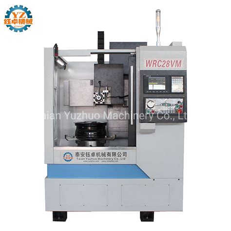 Vertical Rim Lathe Wrc28vm CNC Diamond Cut Wheel Repair Machine CNC