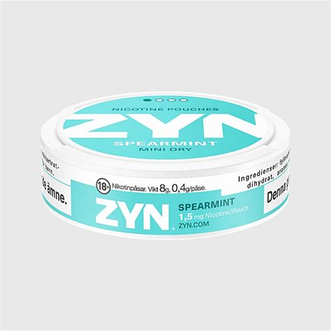 ZYN Spearmint Mini Dry - PouchDaddy.com