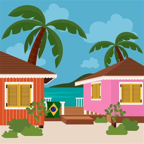 Premium Vector Flat Brazil Illustration