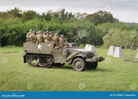 M3 Half-track in Historical Reenactment of WWII Editorial Image - Image ...