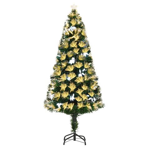 HOMCOM Árvore de Natal 150cm Artificial Luminoso 170 Fibras de