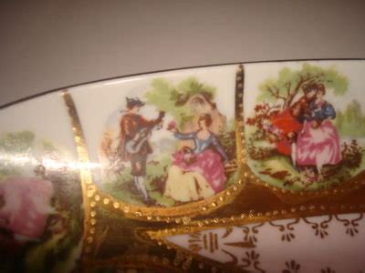 Antique Bavarian Porcelain Oval Plates Victorian