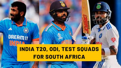 T20I, ODI, and Test: India Squad for South Africa Tour - Cricket News ...