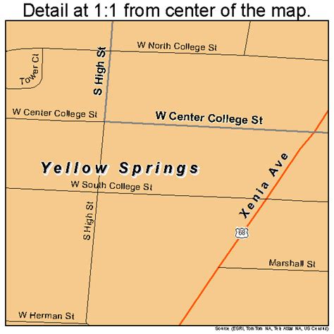 Yellow Springs Ohio Street Map 3986940