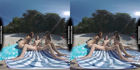 3 Babes On Nude European Beach Mini Lesbian Outdoor Vacation Orgy Matty Cheri Rebeka Ruby VR