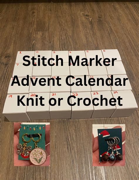 Stitch Marker Advent Calendar. Custom Advent Calendar Crochet or Knit ...