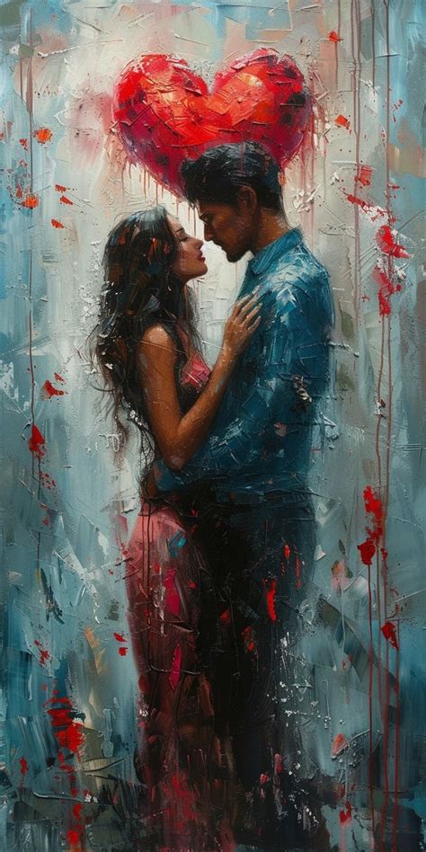 Painting of a romantic couple | Couples wallpaper in 2024 | Romance ...