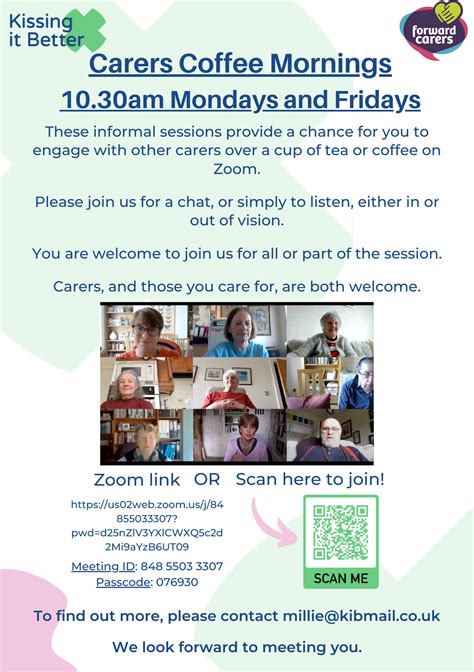Kissing it Better- Forward Carers Coffee Morning (online) - Birmingham
