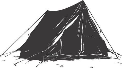 Ai Generated Silhouette Tent Black Color Only 39604990 Vector Art At