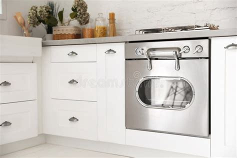 New Modern Oven in Kitchen. Cooking Appliance Stock Photo - Image of ...