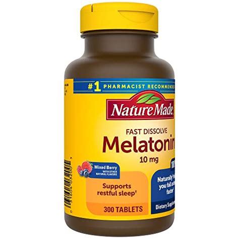 Nature Made Melatonin 10 Mg Tablets Fast Dissolve Sleep Aid Naturally