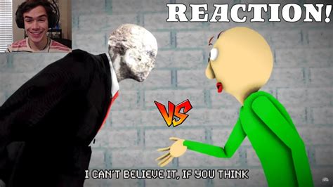 Slender Man Vs Baldi S Basics Video Game Rap Battle Reaction