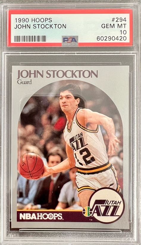 Nba Hoops John Stockton Utah Jazz Psa Gem Mint Hof Ebay