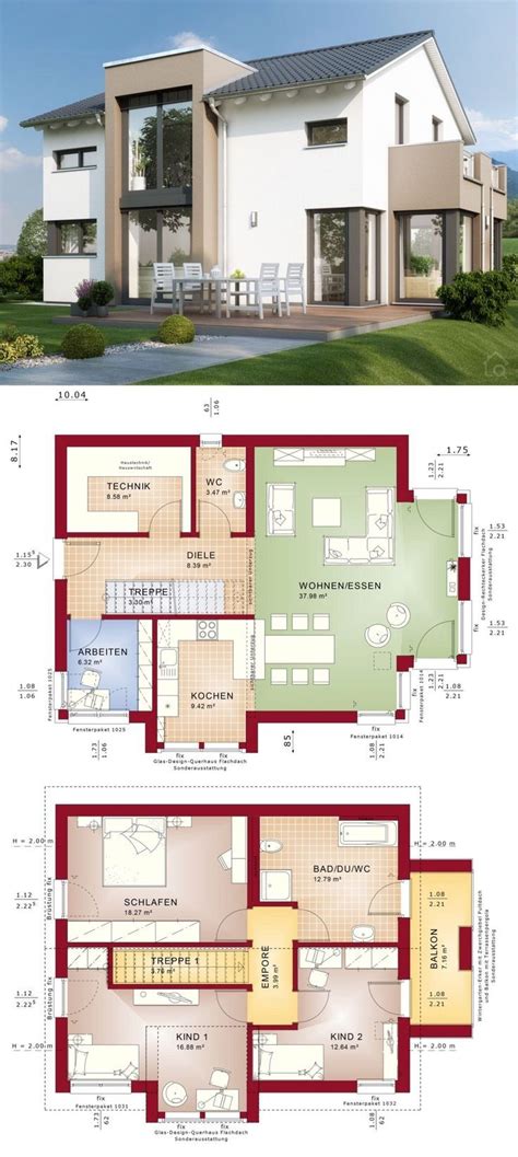 Modernes Einfamilienhaus Mit Satteldach Erker Anbau Eigenheim Bauen B