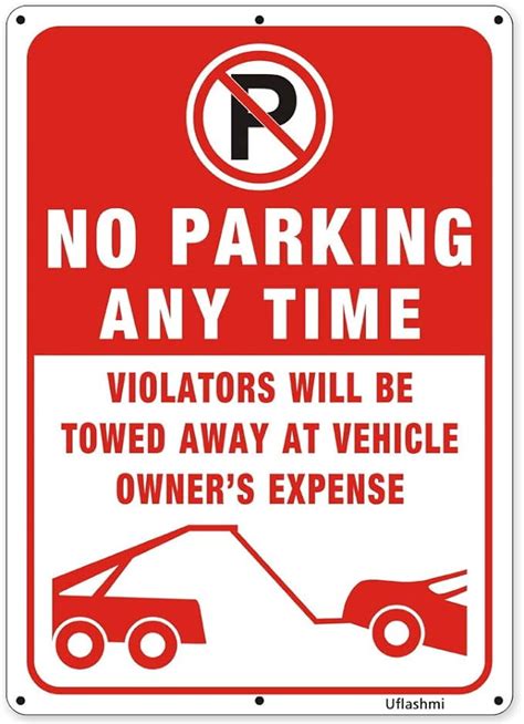 Uflashmi No Parking Sign Will Be Towed For Driveways No Parking Any