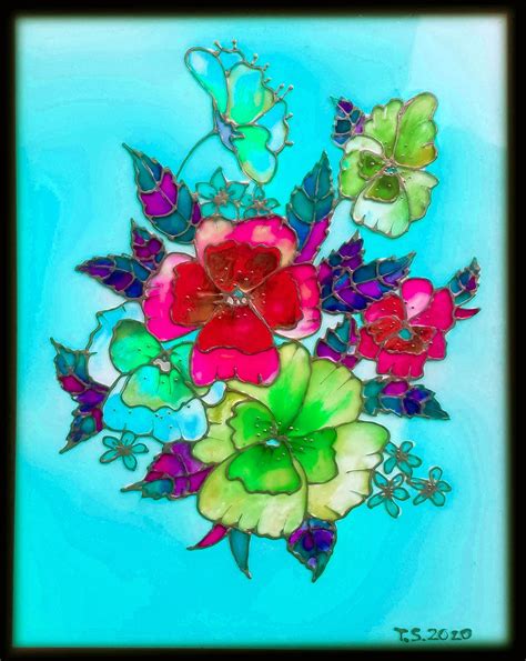 Beautiful Glass Painting Designs Of Flowers