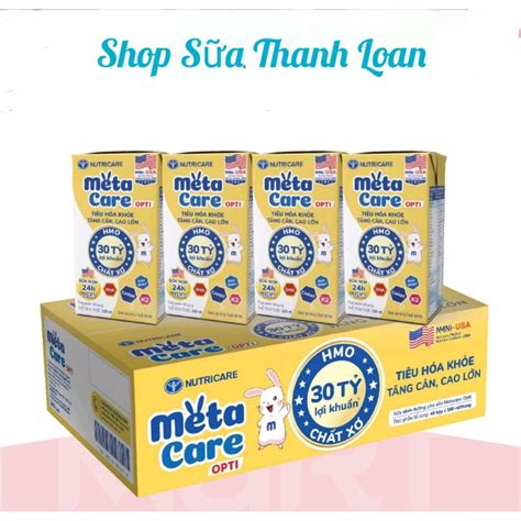 HSD T2 2025 Mẫu Mới Thùng 48 Hộp Sữa Nước Nutricare Metacare Opti