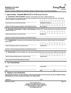 Fillable Online Energytrust Individuals Or Sole Proprietors May Receive