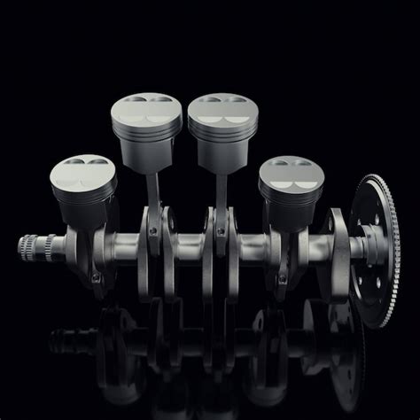 Premium Photo V Engine Pistons And Cog On Black Background Pistons