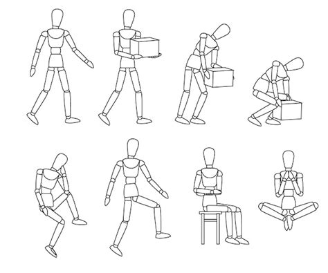 Colecci N De Maniqu Es De Madera Maniqu Con Diferentes Poses Estilo