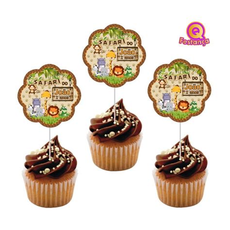 Topper Para Cupcake Safari Elo7 Produtos Especiais