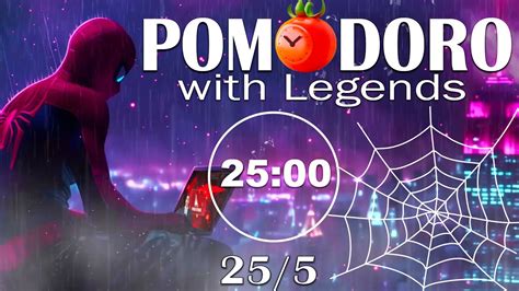 Study With Me Pomodoro 25 5 Timer 2 Hour Study With Me SPIDERMAN