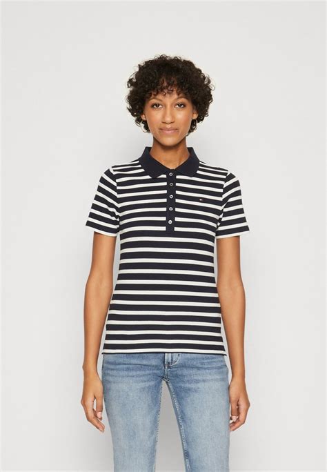 Tommy Hilfiger 1985 Slim Stripe Polo Desert Sky Ecru Azul Zalando Es