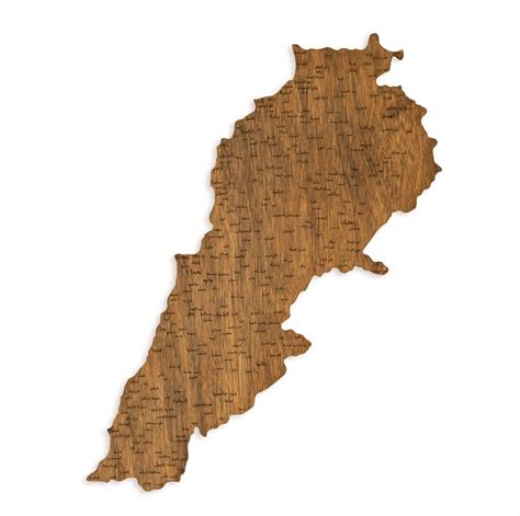 Lebanon Wooden Map