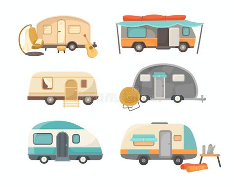 Rv Camping Cartoon Stock Illustrations 627 Rv Camping Cartoon Stock