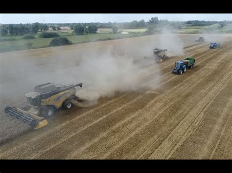 ŻNIWA 2023 ZADYMA NA POLU PSZENICY 3X NEW HOLLAND W AKCJI AGRI POLSKA