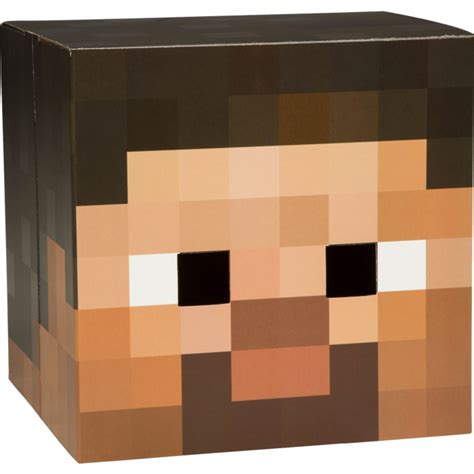 Minecraft Steve Head Cardboard Replica Version 2