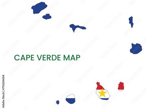 High Detailed Map Of Cape Verde Outline Map Of Cape Verde Africa