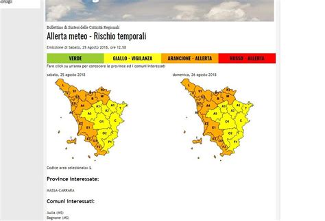 Maltempo L Allerta Meteo Diventa Arancione In Molte Zone Della Toscana