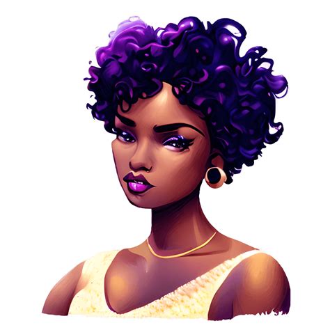 2 Exquisitely Beautiful Black Women With Short Curly Hair Portrait · Creative Fabrica