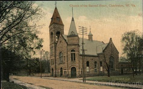 Church of the Sacred Heart Charleston, WV Postcard