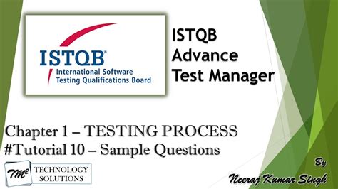 Istqb Test Manager Sample Questions On Chapter Istqb Sample