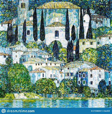 Gustav Klimt S Kirche In Cassone 1913 Famous Painting Stock