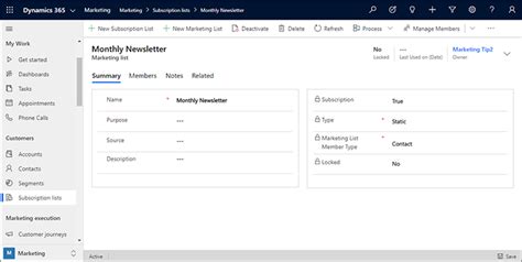 Set Up A Subscription Center Dynamics 365 Marketing Microsoft Learn