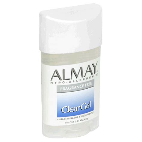 Almay Anti Perspirant Deodorant Gel Clear Unscented Oz