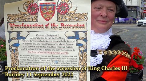 Proclamation Of King Charles Iii In Burnley September