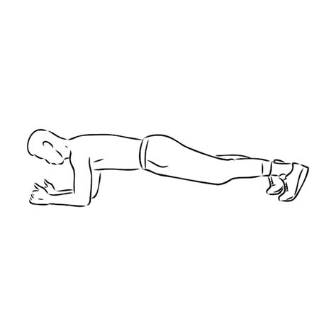 premium vector  plank position indoors hand drawn style vector