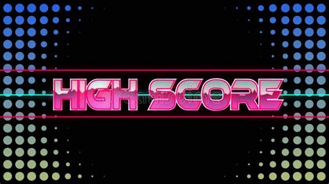 Animation of High Score Text Over Neon Lines on Black Background Stock Video - Video of game ...