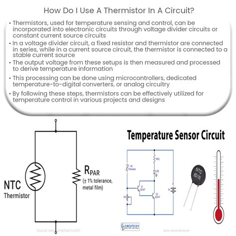 How do I use a thermistor in a circuit?