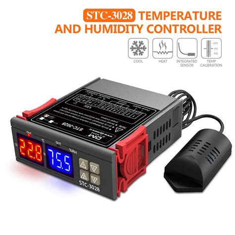 Termostato Digital Dual STC 3028 Controlador De Temperatura Y Humedad