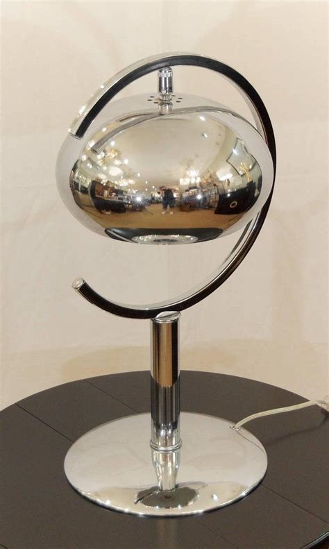 Saturn Chrome Dropshade Desk Lamp At 1stdibs