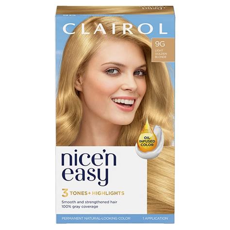 Clairol Nice N Easy Hair Dye 9G Light Golden Blonde Hair Savers