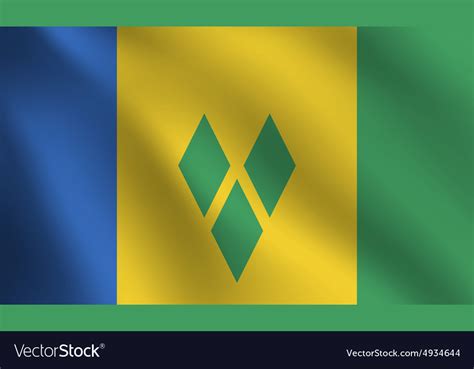 Saint vincent and grenadines flag Royalty Free Vector Image